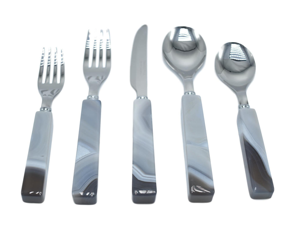 5 Piece Agate Flatware set 