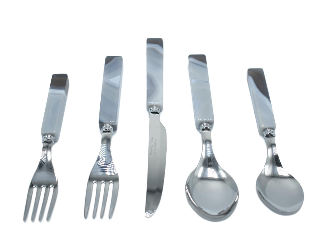 5 Piece Agate Flatware set 