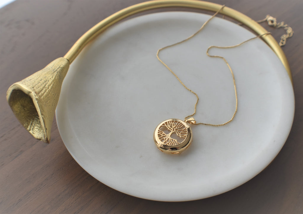 Marble and Gold Flower Decorative Bowl