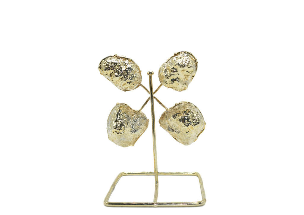 Quartz Geode From Morocco on Wire Stand 