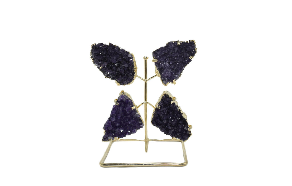 Amethyst Butterfly on Wire Stand 
