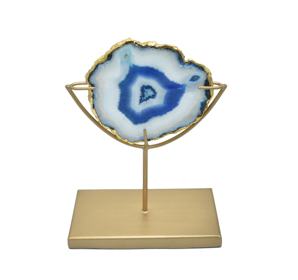 Pastel Blue Decorative Gold Stand