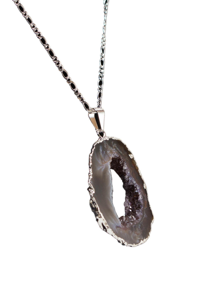 Agate Geode Chain Necklace 
