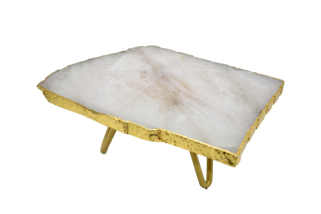 1-Layer Cake Stand with Gold Trim 
