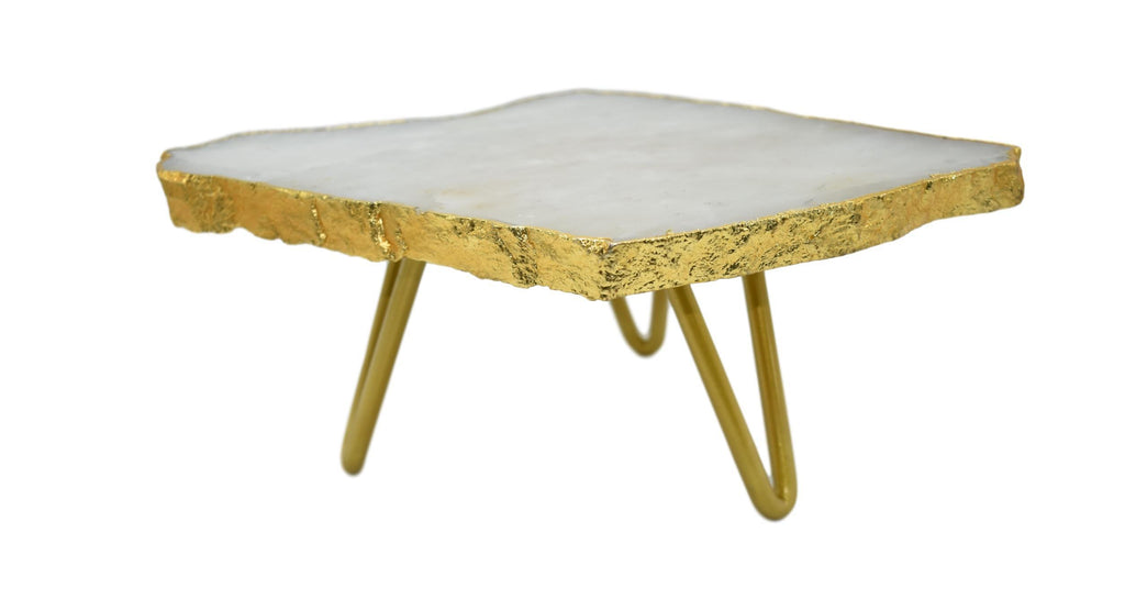 1-Layer Cake Stand with Gold Trim 