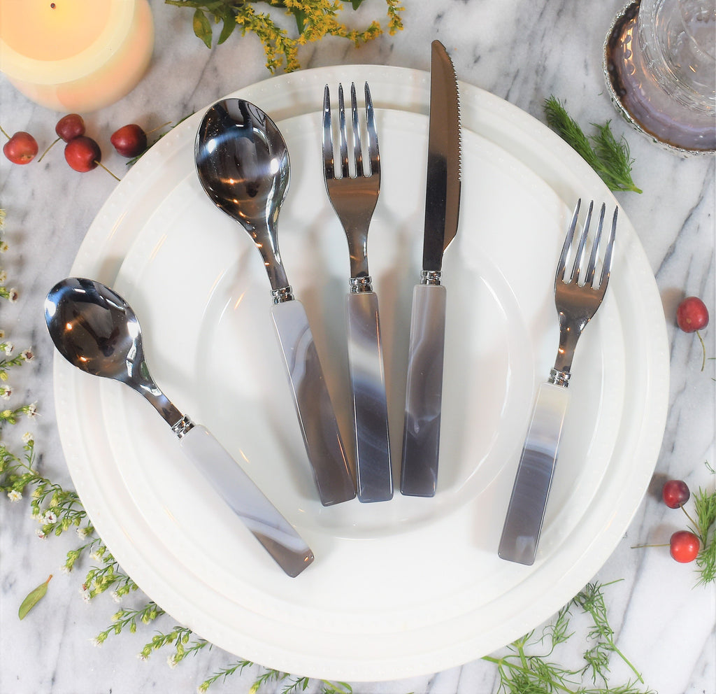 5 Piece Agate Flatware set 