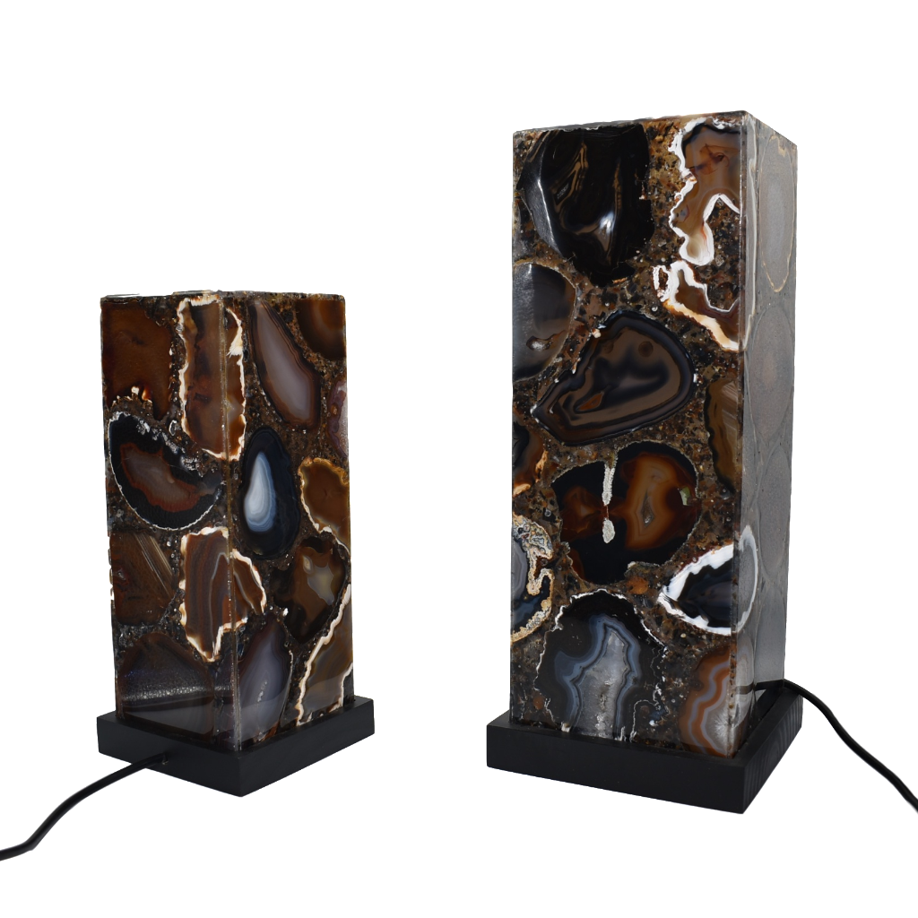 Set of Agate Lamps 