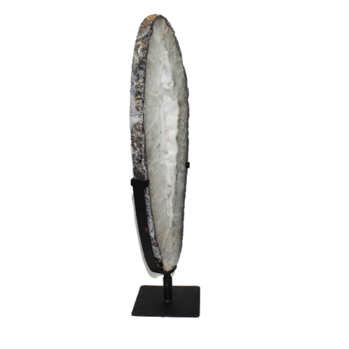 Agate Slab on Metal Stand 