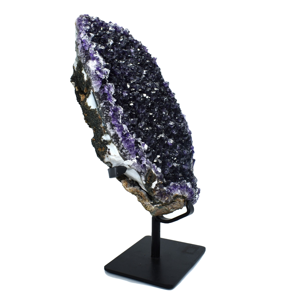 Amethyst Specimen on Metal Stand 