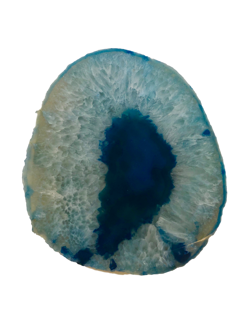Agate Thick Decorative Platter with NATURAL Trim 