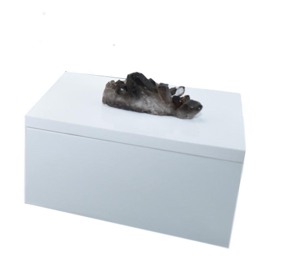 Wooden Boxes with Gemstone on Top 