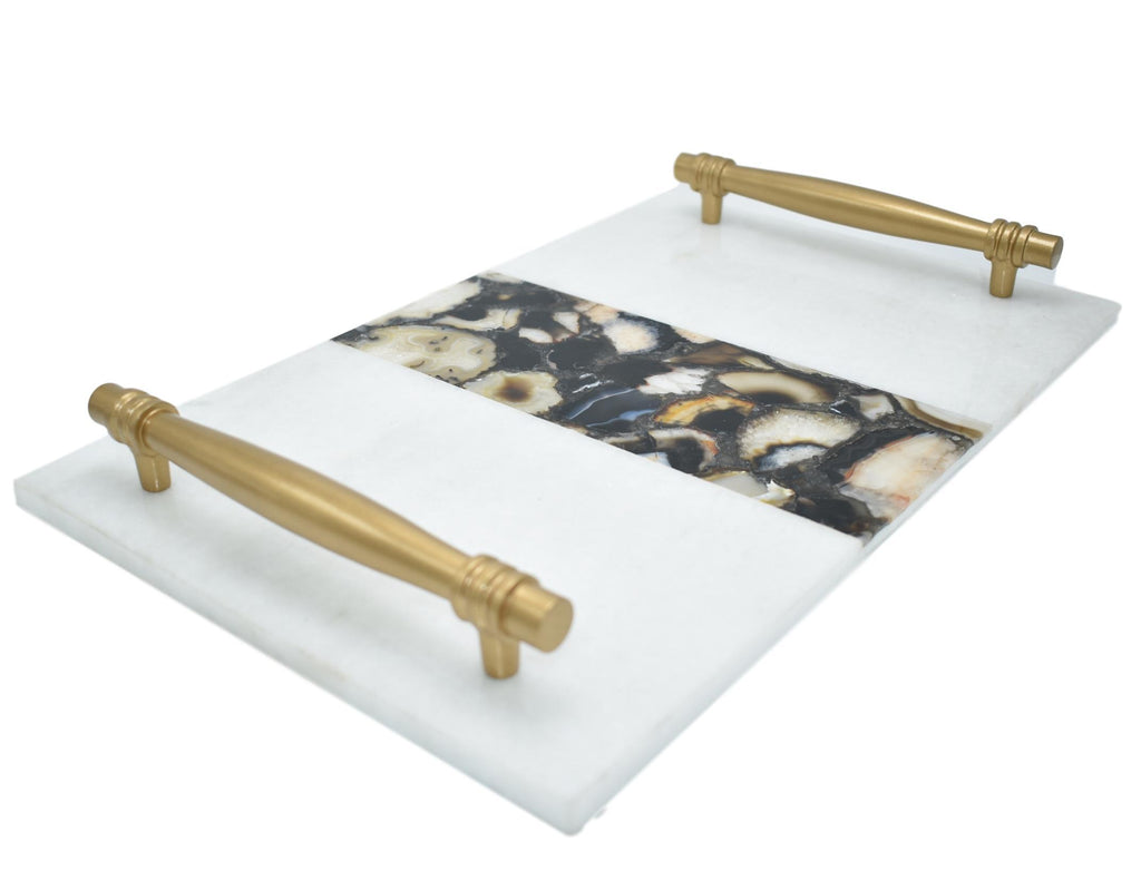 Marble Serving Tray with Handle 