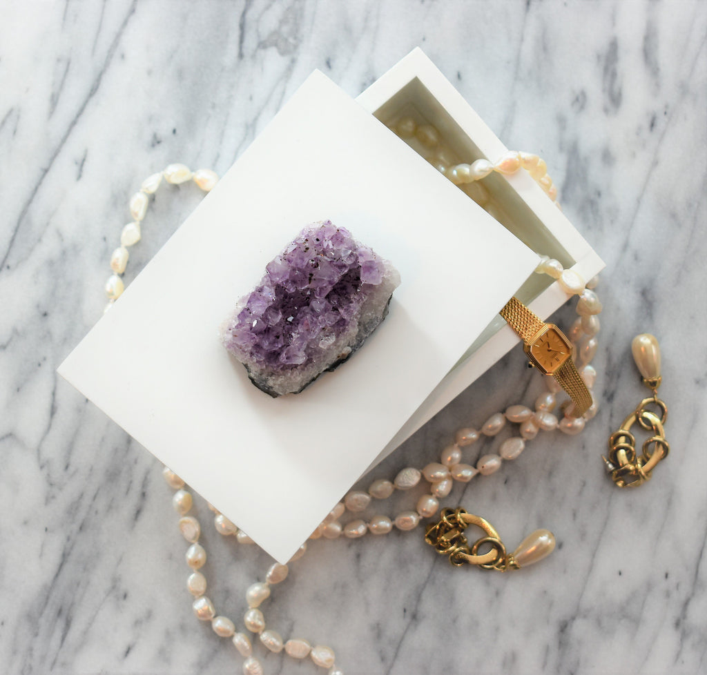 Wooden Boxes with Gemstone on Top 