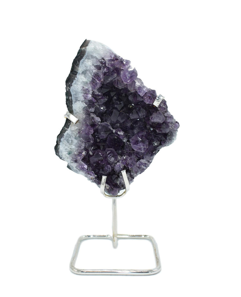 Amethyst Cluster on Wire Stand 