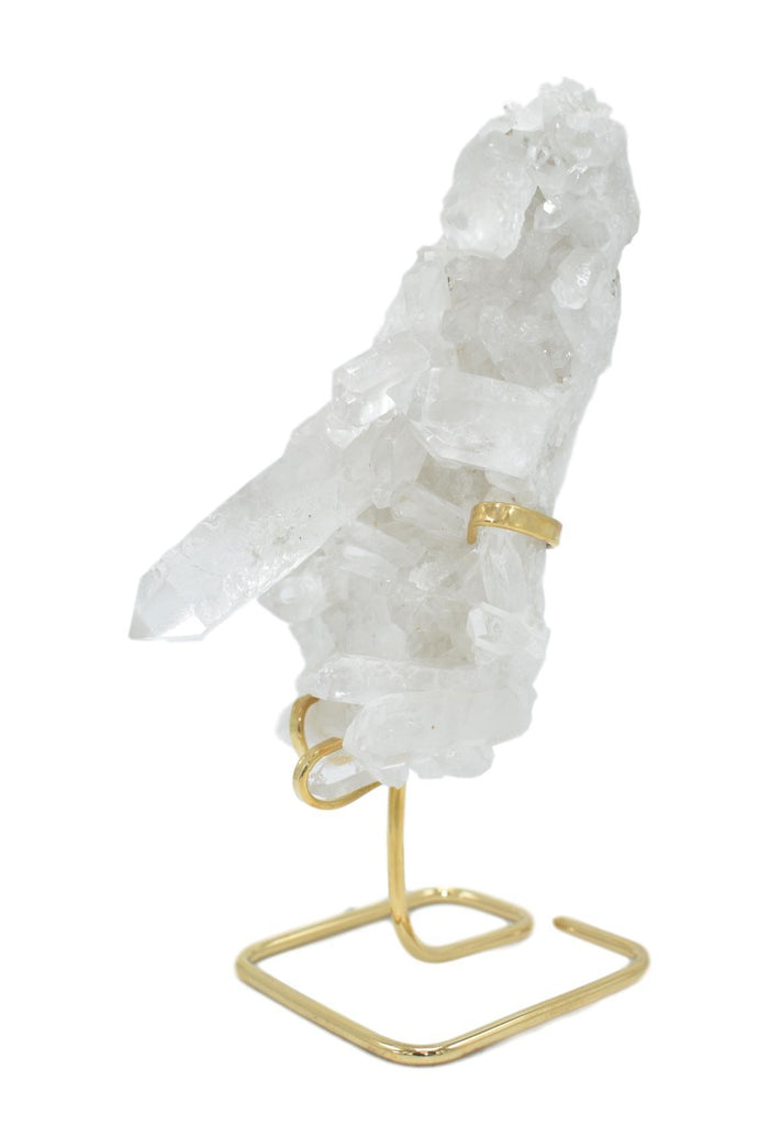 Quartz Cluster on Wire Stand 