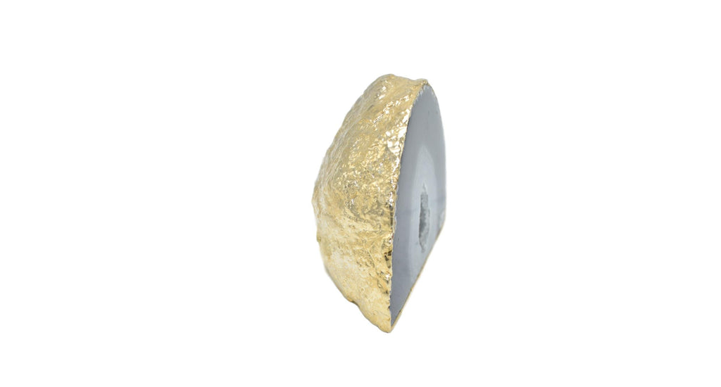 Agate Geodes with Electroplating 