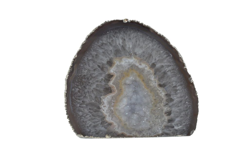 Agate Geodes with Electroplating 