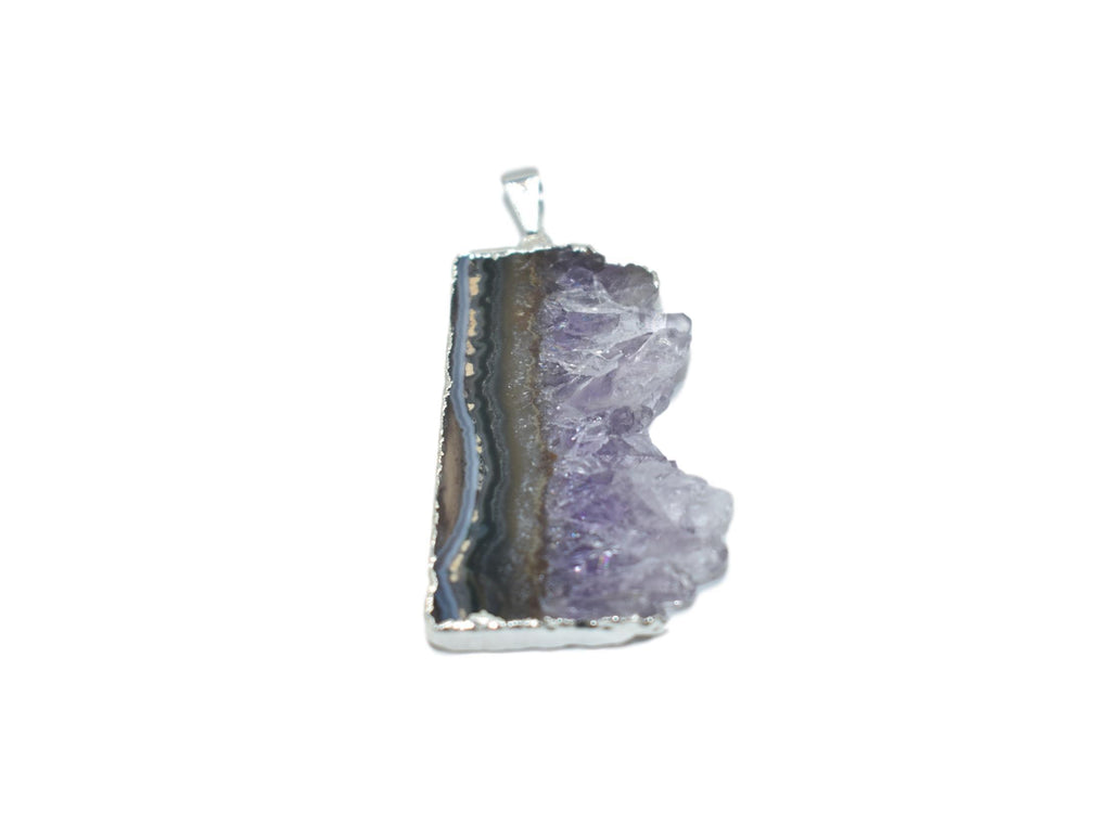 Amethyst Vertical Slice Pendant 