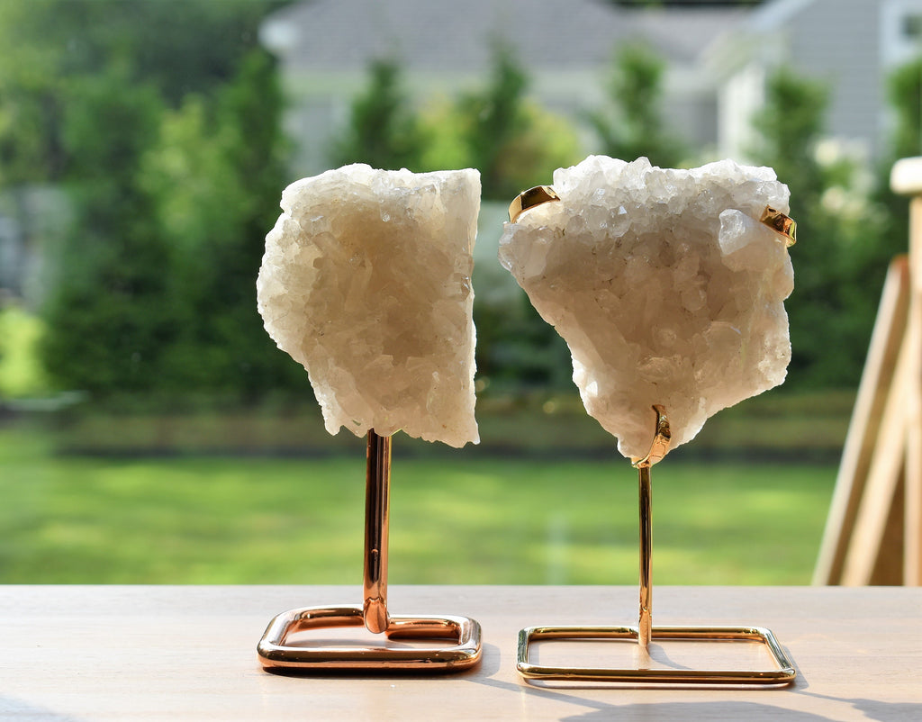 Quartz Cluster on Wire Stand 