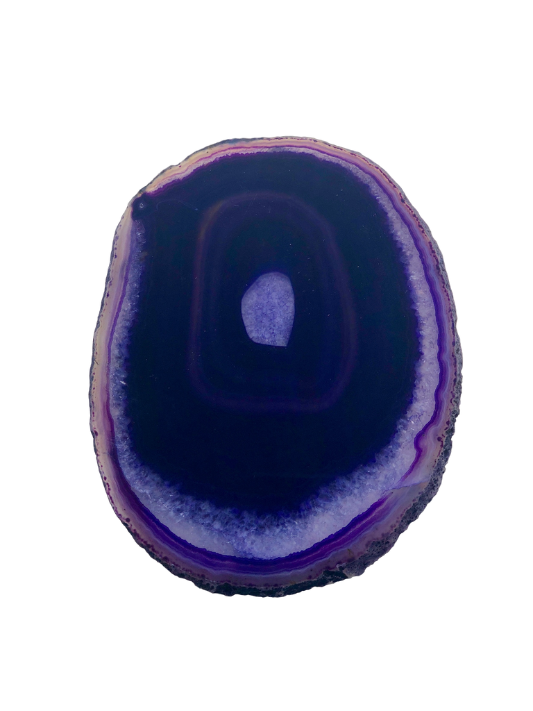 Agate Thin Serving Plate with Natural Trim 
