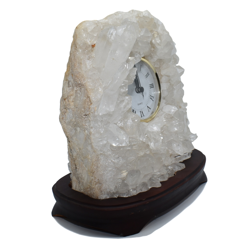 Quartz Clock in Wood Base 