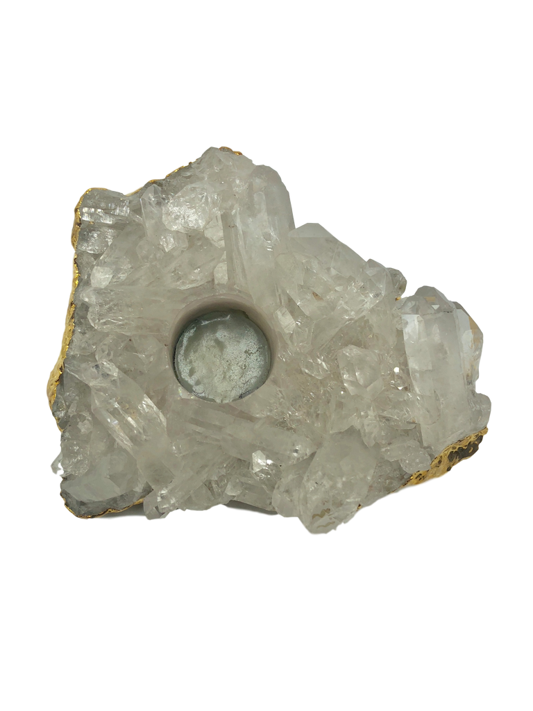 Quartz Cluster Candle Holder 