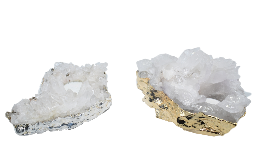 Quartz Cluster Candle Holder 