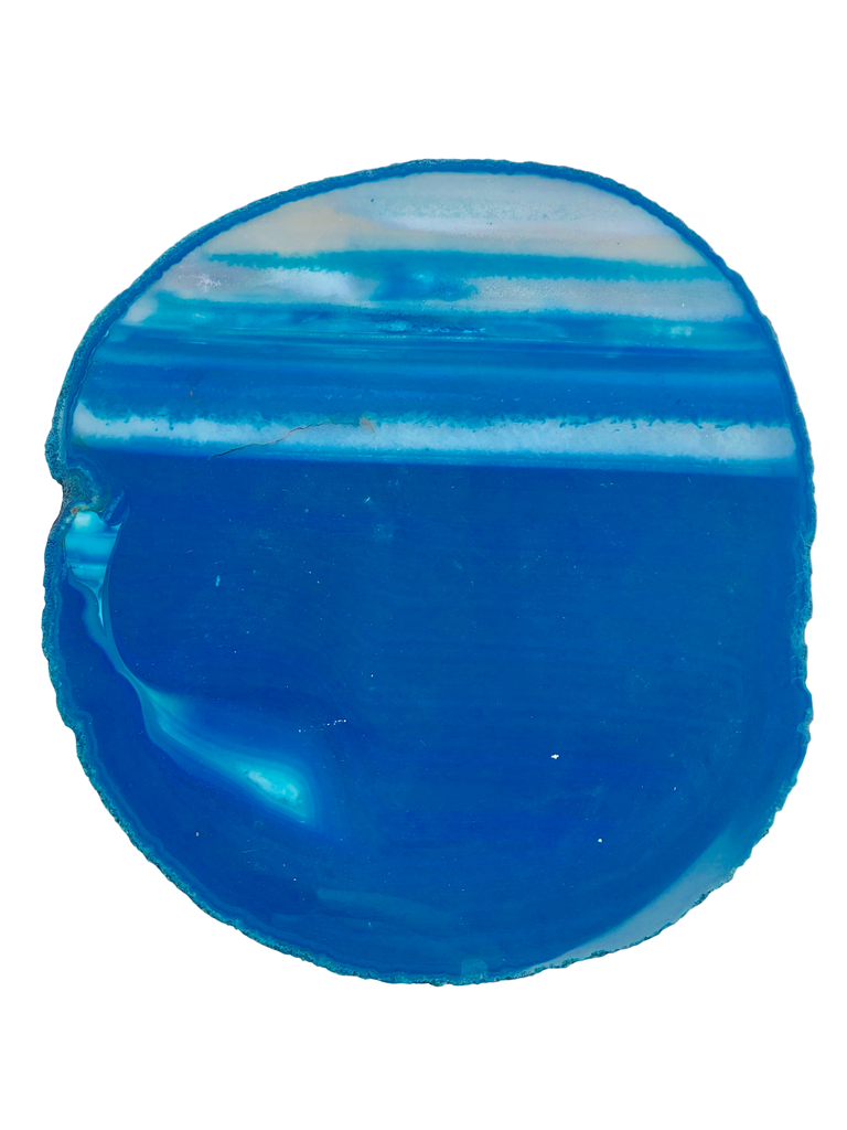 Agate Thin Serving Plate with Natural Trim 