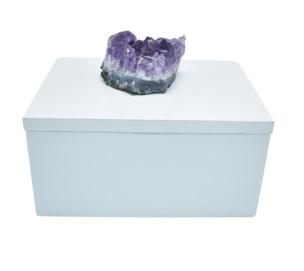 Wooden Boxes with Gemstone on Top